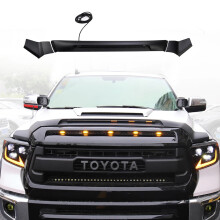 Toyota Tundra 2014-2021 LED motorkapbeschermer schild: Zwart insectenwerende beschermkap en motorkapbeschermer