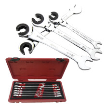12-Piece Metric Ratcheting Flex-Head Combination Wrench Set (8-19mm) - Precision Tubing & Oil Spanners