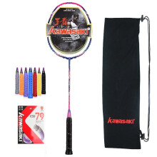 Kawasaki King K8II Badminton Racket - Attack Type T-Head with Fullerene Carbon Fiber for Intermediate Players