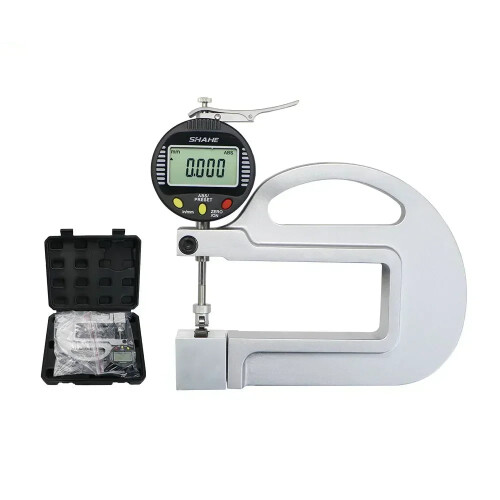 Shahe Digital Thickness Gauge with Roller Insert, 0-12.7mm Range, 0.001mm Precision