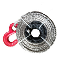 Heavy-Duty 12mm UHMWPE Synthetic Winch Line with Hook - 28m Length