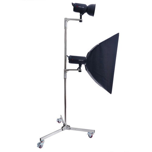 Adjustable 220cm Rolling Gun Grip Light Stand for Photography Studio Kits and Softbox COB Lights