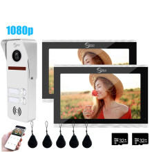 Tuya Smart Home 7-10 Inch Video WiFi Intercom & 2-Doorbell System with 1080p Wired Camera and Full Touch Monitor