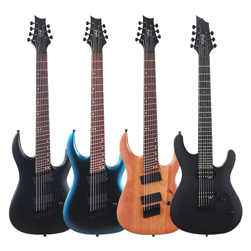 7-String Electric Guitar with Multi-Scale Length, Fan Fret Design, and Matte Finish