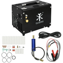 Tuxing 300BAR 12V PCP Luchtcompressor - 4500PSI Hoogdruk met ingebouwde automatische stop voor duiken en luchtgeweren TXET062
