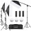 Complete Andoer Studio Light Kit: 85W LED Softbox Set with Adjustable 2800K-5700K Color Temperature, Includes Three 50x70cm Softboxes, Three 1