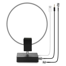 Portable Aursinc GA800 Loop Antenna with BNC Cable for Shortwave Radio - 10kHz to 159MHz HF Active Antenna