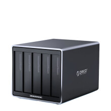 ORICO NS Series 5-Bay USB3.0 RAID HDD Enclosure - Aluminum 3.5'' Docking Station, Supports 80TB, 5Gbps Transfer Speed, 78W Power