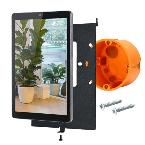 8-Inch In-Wall Smart Home Control Panel with LED Light Bars, Android 11, Wi-Fi, PoE, Touch Screen, HomeAssistant Compatible, 4G/32G