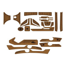 2017 Yamaha AR 210 EVA Foam Faux Teak Deck Floor Mat - Extra Small Pads, Self-Adhesive Marine Mat in SeaDek/GatorStep Style