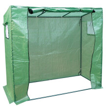 Vokanda Buiten Tuin Kas 200x77x169 cm - Duurzaam 150 cm Stalen Buizenframe met 1 Deur en 2 Ramen voor Tomaat- en Zaailingenbescherming