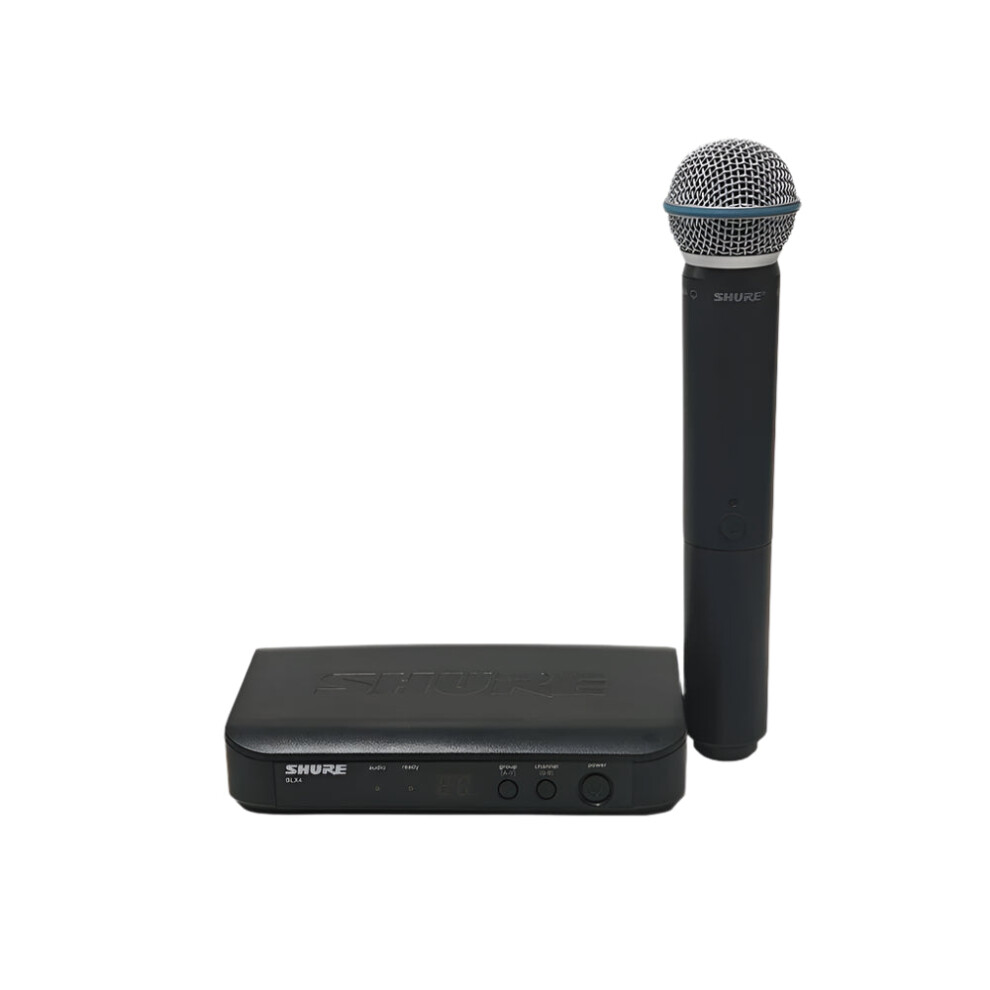 Shure BLX24/BETA58A Professional Wireless Vocal Microphone System - Super Cardioid Dynamic Handheld Mic, Single Channel (No Box)