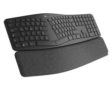 Logitech Ergo K860 draadloze Bluetooth ergonomisch gesplitste toetsenbord met polssteun - 104 toetsen voor zakelijk gebruik, kantoor, pc en