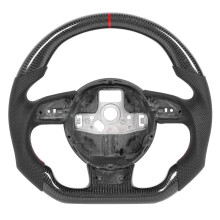 Premium koolstofvezel stuurwiel met Nappa geperforeerd leer voor Audi B8.5 RS modellen (2013-2016)