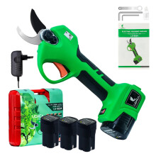 Powerful Cordless Electric Pruning Shears with LCD Display - Lidaca 8604 for Bonsai & Garden (28mm Capacity)