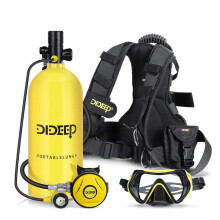 Dideep 3L X6000 Scuba Diving Respirator & Snorkeling Equipment - Fish Gill Oxygen Cylinder Standby