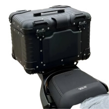 Universeel waterdicht aluminium legering motorfiets- en scooterkoffer - 45L ronde hoek achterbak en gereedschapskist