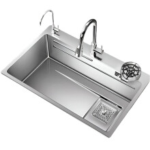 Nano 304 Stainless Steel Large Single Kitchen Sink with Integrated Dishwasher and Drainage Fittings for Home Renovation