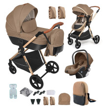 Compact 3-in-1 Baby Stroller & Tricycle: Foldable, Lightweight, 4-Wheel Carriage for Newborns