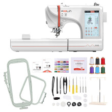 Poolin Geautomatiseerde Borduurmachine voor Kleding - 4x9,2 Gebied met Draden, Afritsbare Stabilisatie en Spoel