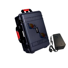 Waterdichte 36V 120Ah LiFePO4 Lithiumbatterij met Deep Cycle BMS & Wieltrolley Case voor 4300W/3500W scooter, fiets, boot - Inclusief 10A op