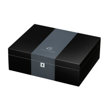 Galiner Luxury Cedar Wood Humidor Box with Carbon Fiber Finish, Humidifier & Hygrometer for Large Cigar Collection