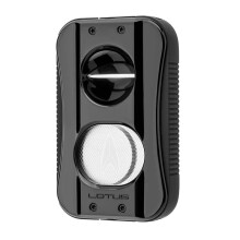 Lotus 3-in-1 Stainless Steel Cigar Cutter with Smooth Blade - Flat & V-Shaped Multifunctional Smoking Accessory