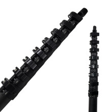 Professionele 12 meter lange telescopische wateraangedreven steelvezel pol voor het reinigen van zonnepanelen en ramen