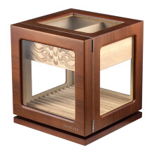 Portable Cedar Wood Cigar Humidor Cabinet - Moisturizing Storage Box for 30 Cigars
