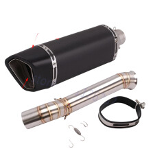 CFMoto 800MT Touring Sport Motorcycle Exhaust System: Modified Carbon Fiber Muffler with Middle Link Pipe & DB Killer