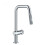 Polished Chrome Industrial Pull-Down Sprayer Kitchen Faucet with Single Knurled Handle 1