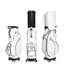 Universele vierwiel telescopische golfbag met ultra vezel leer en dubbel balcapsontwerp