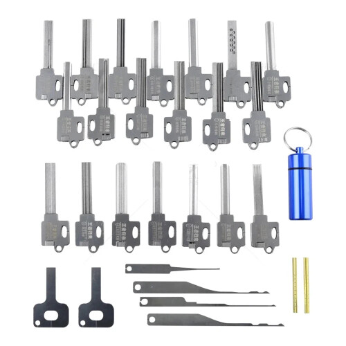 20-Piece Tin Foil Tool Set with Guide Pins & Cranks for Quick Opening
