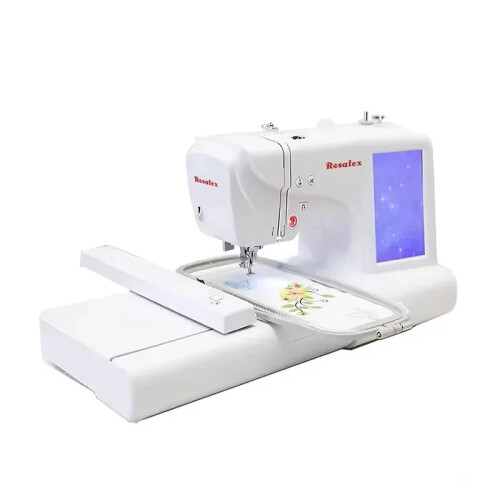 RosaTex ES5 Multifunction 3D Embroidery Sewing Machine - Commercial Automatic Computerized Embroidery for Garments