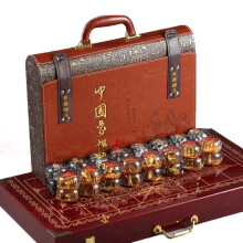 Luxe Chinese schaakset met gegraveerde kunstmatige kristallen stukken - Perfect voor familiebijeenkomsten en verzamelaars