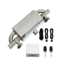Universal Dual-Outlet Electronic Exhaust Kit with Remote-Controlled Valved Muffler