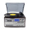 Vintage Bluetooth Vinyl Record Player with Hi-Fi Sound, 3-Speed Adjustable Gramophone & Multi-Function C-Port 1