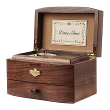 Davy Jones 30-noten massief houten dubbel laags muziekdoos - Perfect cadeau voor verjaardagen, Kerstmis en Valentijnsdag