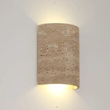 Vintage Natural Stone LED Wall Sconce - Waterproof Bedroom & Courtyard Decor