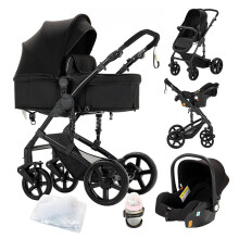 3-in-1 High Landscape Baby Stroller & Carriage with Walker for Newborns