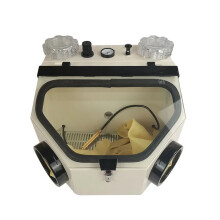 Dual Pen Tandartszandstraalapparaat met 4 kg capaciteit - Alumina zandstraalmachine met 15W LED-buis voor tandartspraktijken (110V/220V)
