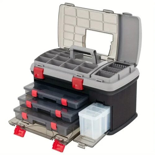 Multifunctional 5-Layer Sea Fishing Tool Box with Large Capacity and Durable Storage for Lures and Hooks