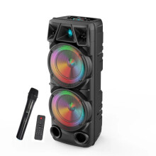 ZQS8210 Oplaadbare draadloze Bluetooth karaoke luidsprekerbox - 8-inch dubbele 40W krachtig draagbaar geluidssysteem