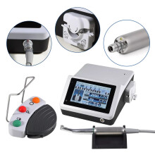 Geavanceerd tandheelkundig chirurgisch implantatiemotorsysteem met Touch LCD en fiberoptisch LED contra-angle handstuk - Compatibel met NSK