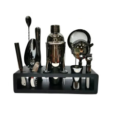 Premium roestvrijstalen Boston cocktail shaker set met bartenderaccessoires en wijncadeauverpakking