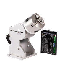 UltraRayC roterbevestiging met drie-klemgreep voor laser-markeringmachines - compatibel met werktafeldiameters van 69 mm, 80 mm en 100 mm
