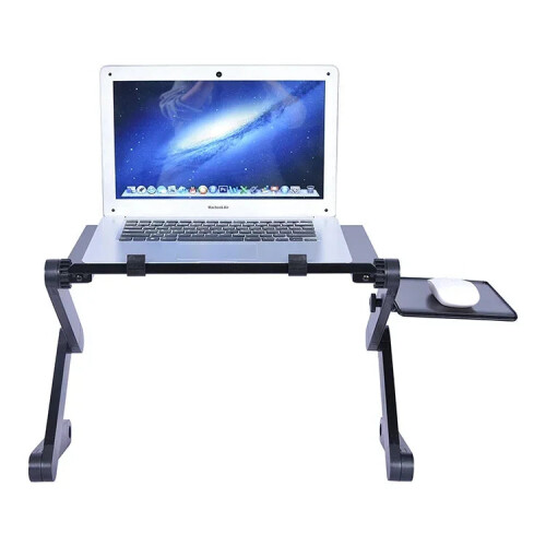 Ergonomic Adjustable Metal Laptop Stand with Cooling Feature for Desk and Standing Use