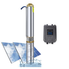 High-Efficiency 400W 48V Solar DC Deep Well Pump with Brushless Stainless Steel Design & Pump Regulator Controller for Agriculture Submersib