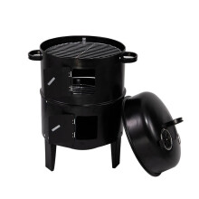 3-in-1 Buiten BBQ Grill: Rookoven, Houtskoolgrill en Baconfornuis voor Thuis en Commercieel Gebruik