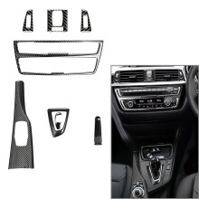 BMW 3 Serie F30/F34 Koolstofvezel Versnellingspookknop en Luchtuitlaatbekleding Set (9 stuks, 2013-2019)